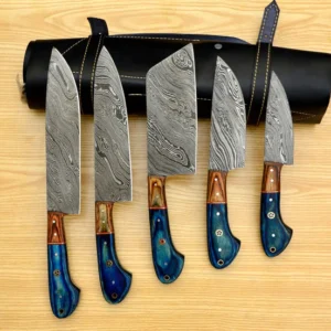 Hand Forged 67 Layers 5 Pieces Kitchen Knife Set