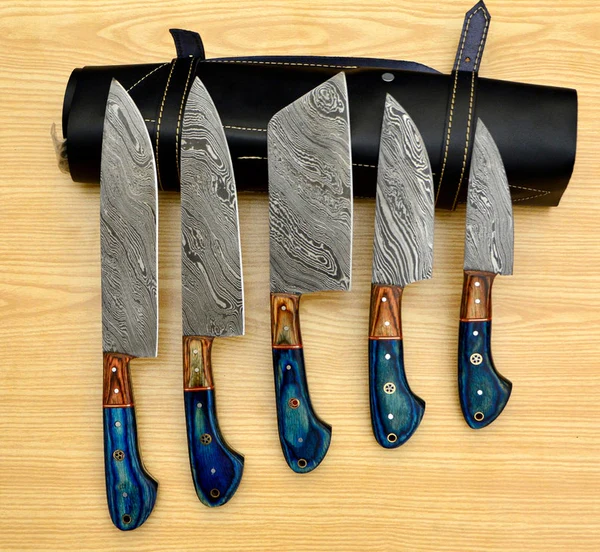 Hand Forged 67 Layers 5 Pieces Kitchen Knife Set