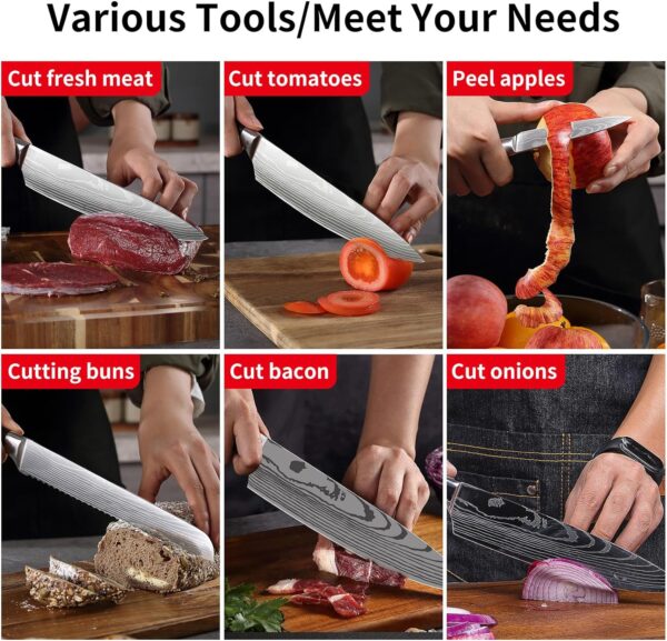 10-piece ultra sharp chefs knife set gallery 3