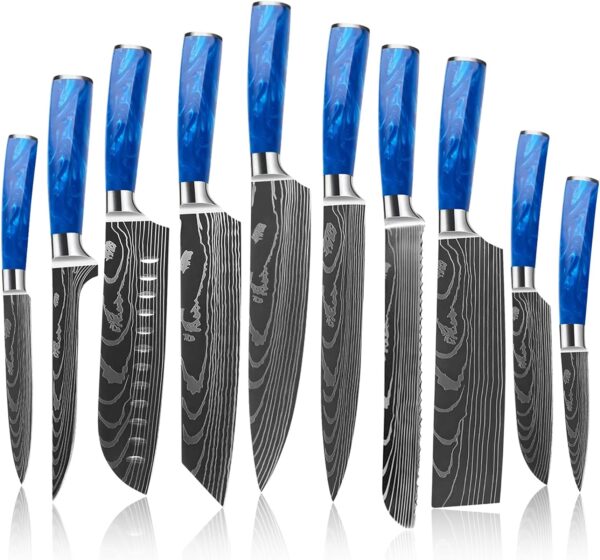 10-piece ultra sharp chefs knife set prod