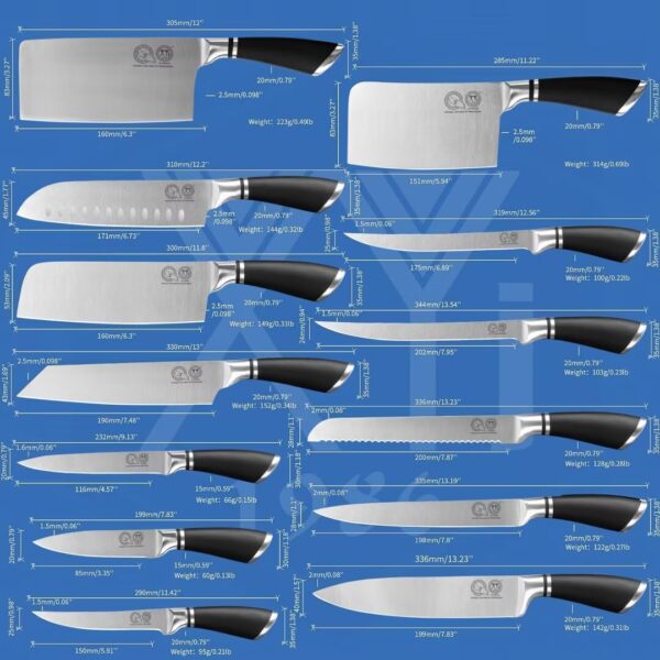 chef knife professional set gallery 2