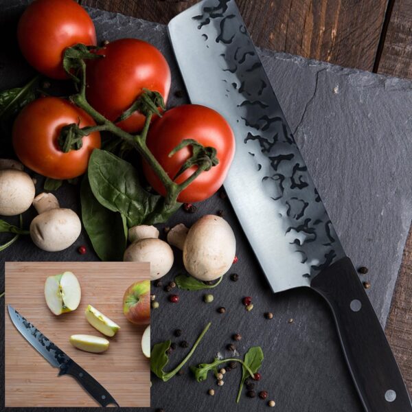 chef knife set with leather sheaths gallery 3