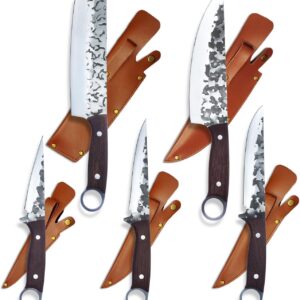 chef knife set with leather sheaths prod