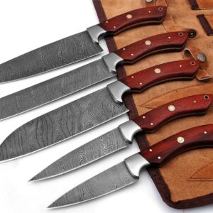 damascus steel blade kitchen knife set prod