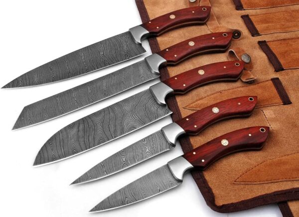 damascus steel blade kitchen knife set prod