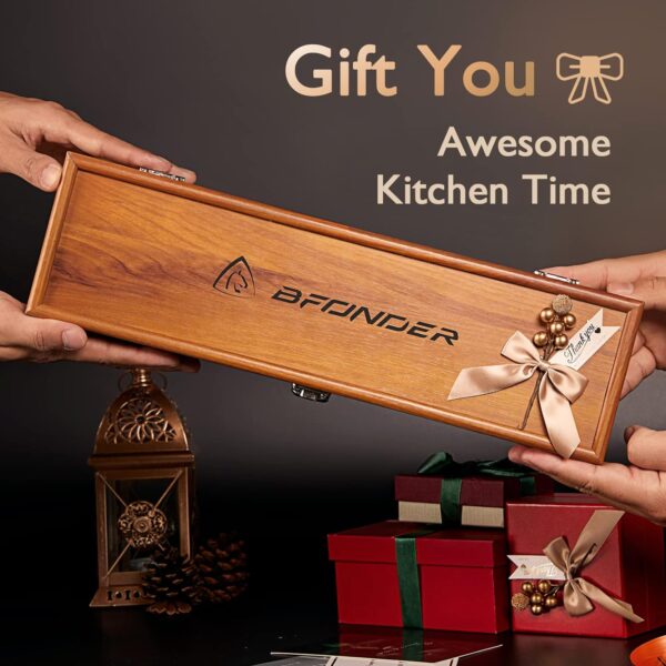 kitchen knife set with wooden box gallery 6