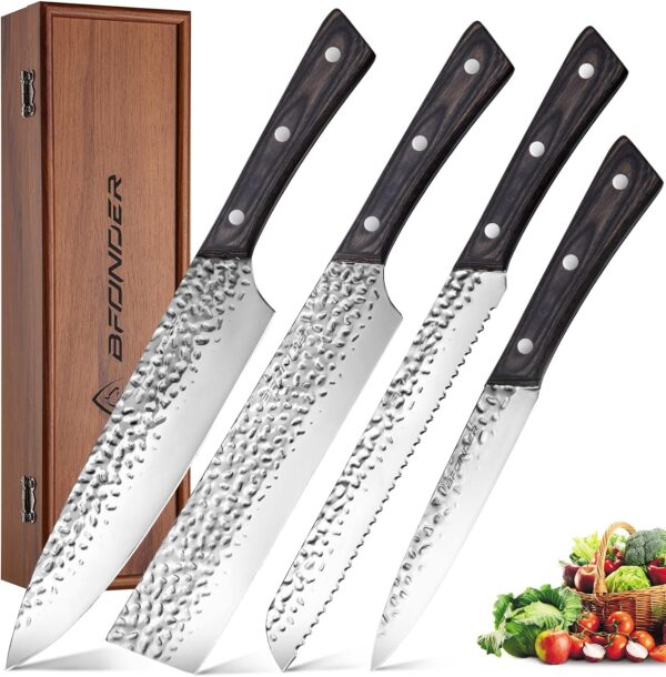 kitchen knife set with wooden box prod